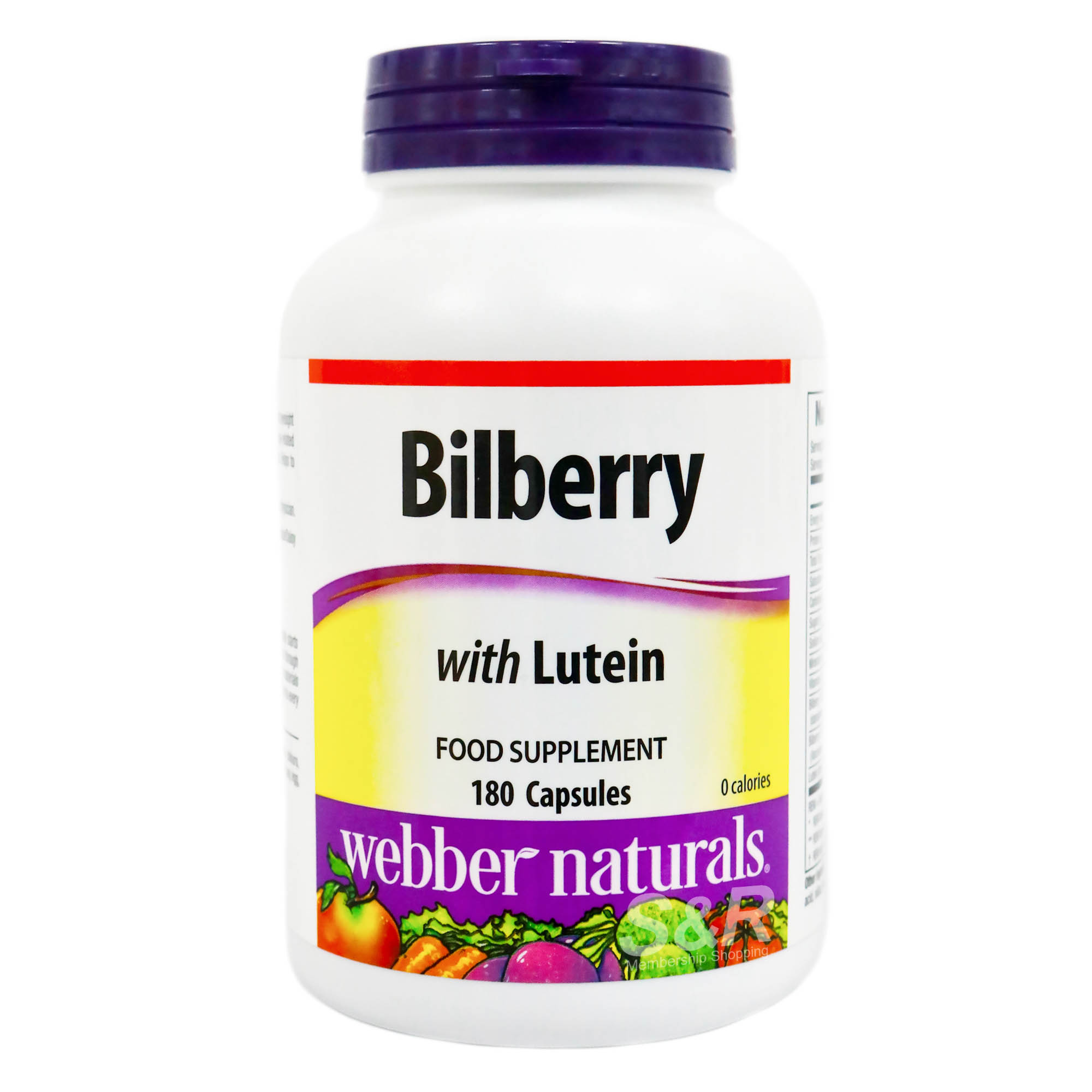 Webber Naturals Bilberry with Lutein 180 capsules